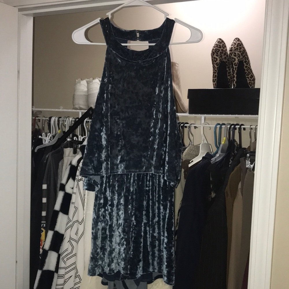 Blue Velvet Romper